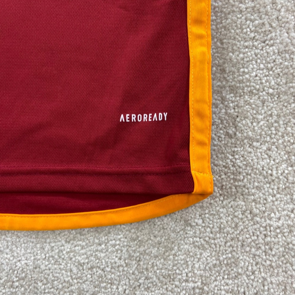 Adidas AS Roma Jersey Mens Large Maroon 2023-24 Home Lupetto Wolf Crest Slim Fit - Picture 5 of 12